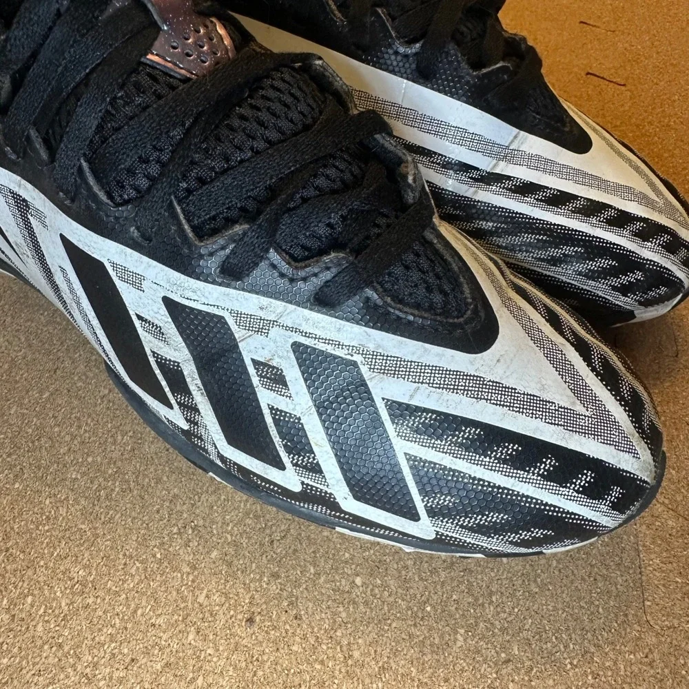 Adidas Freak Spark MD Football Cleats Mens 6‎ Black White Mid Top